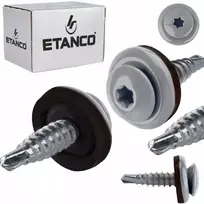 Farmers varžtai Torx 4,8x20 mm Ral 9006 250 vnt. skardai Etanco Gtf 02p