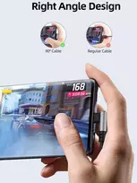 Hotnow Trumpas Usb-c į Usb-c kabelis 0,3 m, 3 vnt., stačiu kampu 30 cm 60 W Usb 2.0 greito įkrovimo kabelis, skirtas C tipo įrenginiams