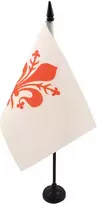 Az flag florence stalo vėliavėlė 13 x 20 cm - firenze toskanoje stalo vėliavėlė 21 x 14 cm - juodas plastikinis kotas ir pagrindas