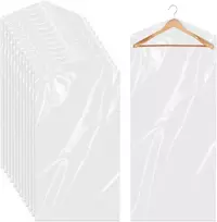 12 skaidrių drabužių maišų rinkinys, 60 x 150 cm, drabužiams, atsparūs dulkėms, plastikiniai, pakabinami drabužių maišai, drabužių apsauga, valymo maišeliai kostiumams, švarkams, marškiniams