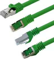 Cat7 tinklo kabelis Sftp Patch kabelis Raw kabelis 10Gb/s 500 Mhz Surinktas su 2 Rj45 jungtimis Cat 6a 5 m Žalias Pakuotė iš 10