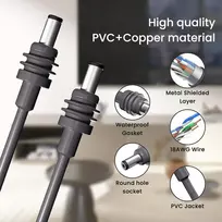 Starlink Mini Dc maitinimo kabelis, Starlink Mini Dc maitinimo pakeitimo kabelis, vandeniui atsparus lauko kabelis, 18awg Starlink Mini pakeitimo ilginimo priedai, pilkas
