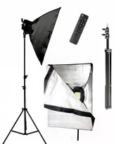 Steiner Led lempos rinkinys 80w = 800w 3200-5500k reguliuojamas softbox stovas 215cm