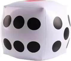 15 colių pripučiamas kubas Jumbo Giant, didelis pripučiamas kubas, žaislas vidaus ir lauko žaidimams, ludo, vakarėliams prie baseino