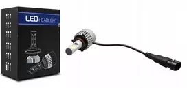 Motociklo keturračio led lemputė hb4 9006 16000lm s2 72w 12v 24v ventiliatorius 1vnt