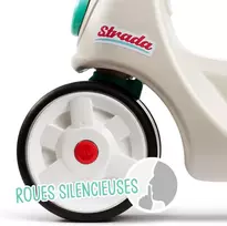 Falk - paspirtukas wheel - strada - vairas ir tylūs ratai - 801s - kreminė ir žalia - 12 mėnesių +