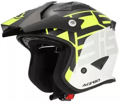Acerbis Jet Aria Graphic šalmas motoroleriui/trialui, juodai geltonas