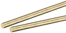 2 vnt. 6 mm žalvario apvalus strypas, 200 mm ilgio