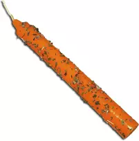 Voodoo/hoodoo žvakių rinkinys oranžinis - 12 spalvotų smailėjančių žvakių su priedais ir ritualų instrukcijomis (anglų kalba negarantuojama)