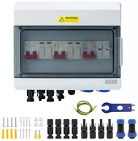 Apsauga nuo viršįtampių pv dc izoliatoriaus jungiklis apsauga nuo žaibo grandinės pertraukiklis pv sistema 2 stygų 2 įėjimai 2 išėjimai, dc 1000v 2 kontaktų 40a 20-40ka apsauga nuo saulės įtampos, saulės pv jungties dėžutė ip65 atspari vandeniui