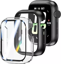Zzjoooj dėklas, skirtas honor watch 5, apsauginis dėklas su ekrano apsauga, kietas pc atsparus įbrėžimams itin plonas dėklas, skirtas honor watch 5, juodas ir skaidrus