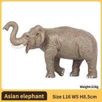 Realistic Wild Elephant Action Figure Toy - Animales Collection Safari Wildlife Model designed for Children and Collectors gray