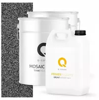 Mozaikinis tinkas pilkas tamsiai grafitinis M42 dekoratyvinis išorinis 2x 12,5kg + gruntas