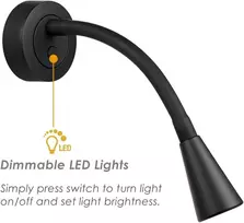 Acegoo 2 x Spot skaitymo lemputė 12 V Led kemperio valties sieninis šviestuvas, reguliuojamas skaitymo šviestuvas su lanksčiu gooseneck tipo laikikliu, 3200 K, su integruotu reguliatoriumi ir Usb įkrovikliu automobiliui, furgonui, karavano vidaus apšvieti
