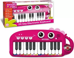 Bontempi | Playkeys 24 klavišų žaislinė klaviatūra mažiesiems muzikantams rožinė 300 x 140 x 40 mm