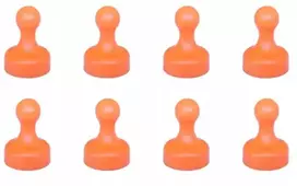 Orange 8 x magnetinis laikiklis šaldytuvui lentai 19x25 oranžinis