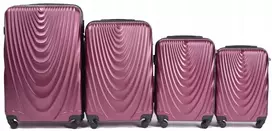 Kelioninis 4 lagaminų komplektas su praplėtimu Falcon Wings 304 (lms, Xs) Burgundy, Abs+