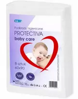 Protectiva Baby Care paklotai 60x90 cm, 8 vnt. vienkartiniai ir patogūs