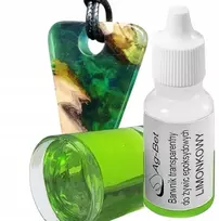 Skaidrus dervos dažiklis Limonka 10ml. stalviršis epoksidinė derva