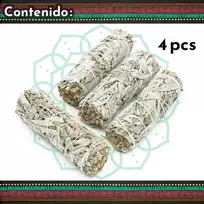 Mut22 4 Baltas Sage Premium Californian, 100% natūralus ir valantis, idealus dvasiniams ir energetiniams ritualams
