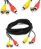 Audio/video Rca kabelis 1.5m, 3xrca (vyras-vyras), juodas