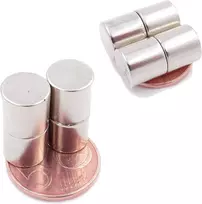 Brudazon 5 mini diskiniai magnetai 10 x 10 mm N52 stipriausio lygio neodimio magnetai itin stiprūs magnetai modeliavimui, nuotraukoms, lentai, skelbimų lentai, šaldytuvui, rankdarbiams, ypač stiprus magnetinis diskas