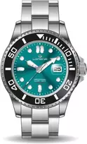 Lorenz Diver Automatic 26168dd vyriškas laikrodis, nerūdijančio plieno automatinis nardymo laikrodis, 100 metrų, sidabrinis/juodas, modernus