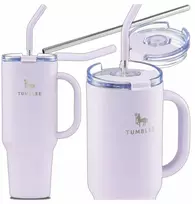 Didelis Termosas Puodelis Automobiliui Su Šiaudeliu Sandarus 1200ml