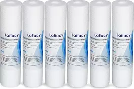 Lafiucy sedimentų vandens filtro kasetė 10 x 2,5 colio, 5 mikronų, 6 vnt., 10 x 2,5 colio viso namo sedimentų vandens filtro pakaitinė kasetė, suderinama su 10 colių ro įrenginiu