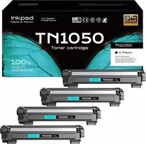 Inkpad Tn1050 Tn-1050 tonerio kasetės, suderinamos su Brother Dcp-1612w Dcp-1610w Mfc-1910w Hl-1110 Hl-1210w Hl-1212w Dcp-1510 Dcp-1512 Hl-1112 Mfc-1810 spausdintuvais (4 juodos)