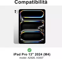 Occtingkind klaviatūra, skirta Ipad Pro 2024 (m4 13 colių) itališka Qwerty su apšvietimu, juoda