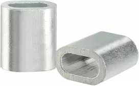 50 vnt. 0.5 mm aliuminio ovalios vielos lynų jungtys