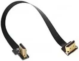 Nfhk cyfpv dual 90 laipsnių kampu aukštyn hdmi type a male to male hdtv fpc plokščias kabelis fpv hdtv multikopteriui aerial photography 80 cm