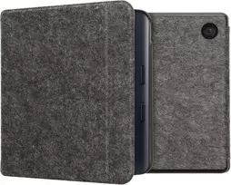 Kwmobile dėklas, suderinamas su Kobo Kobo Libra Colour/tolino Vision Colour - veltinio audinio Ereader apsauginis dėklas - tamsiai pilkas