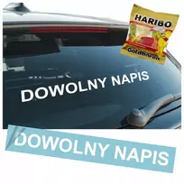 Lipdukas su užrašu ant automobilio lango Jūsų Užrašas Tekstas Citata Vardas 25cm
