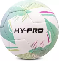 Hy-pro Chevron futbolo kamuolys - rožinis-žalias, 5 dydžio futbolo kamuolys su pvc geresniam sukibimui - idealus treniruotėms ir varžyboms bet kokiomis oro sąlygomis