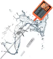 Thermopro Tp510 mėsos termometras, grilio termometras su 20 cm ilgio zondu, cukraus termometras su puodo spaustuku, kepimo termometras, skaitmeninis vandeniui atsparus virtuvės termometras skysčiams, aliejui, pienui, šokoladui