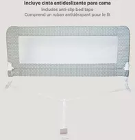 Lova Interbaby vaikiški apsauginiai varteliai sulankstomas 90 cm lovos barjeras vaikams nuo 18 mėnesių iki 5 metų, lengvas montavimas, saugus, suderinamas su ištraukiamomis lovomis | Star