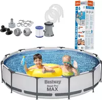 Šeimos karkasinis GARDEN baseinas, BESTWAY filtro siurblys