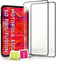 2 vnt. Grūdintas stiklas Motorola Edge 50 Pro / Fusion, apsauginis pilnas 5d 9h