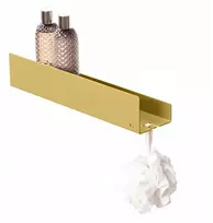 Gold label Sieninė dušo lentyna Isla 40cm, lipni, aukso spalvos blizgesys
