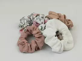 Plaukų gumyčių rinkinys scrunchie frotte 4 vnt