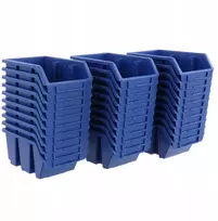 30x Botle mėlynas dėklas-organaizeris 115x85x60 mm rūšiavimui dirbtuvėse