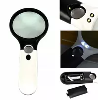 Didinamasis stiklas su Led apšvietimu skaitymui