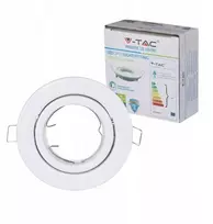 V-tac gu10 apvalus judinamas baltas įleidžiamas šviestuvas vt-7227rd-wh