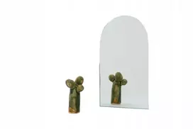 Sidabrinis veidrodis 4 mm Optiwhite arkos formos su lanku 50x80 cm 500x800 mm