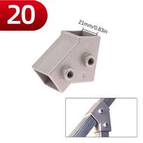 1Pcs Square Tube Connection Piece Aluminum Alloy Elbow Three-way Square Pipe Fixed Joint Storage Rack Rack