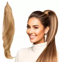 Comair Cameron Hair dirbtinė uodega su gumele 75cm #šokoladinis blondinas, sintetiniai plaukai
