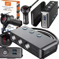 Ltc cigarečių degiklio skirstytuvas greitas automobilinis Usb įkroviklis qc pd