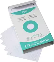 Exacompta 100 baltų indeksinių kortelių + 100 skirtingų spalvų indeksinių kortelių, languotos, 5 x 5 perforuotos, 100 x 150 mm + 1 indeksas, lipnus Blumie (13602e+13652e)